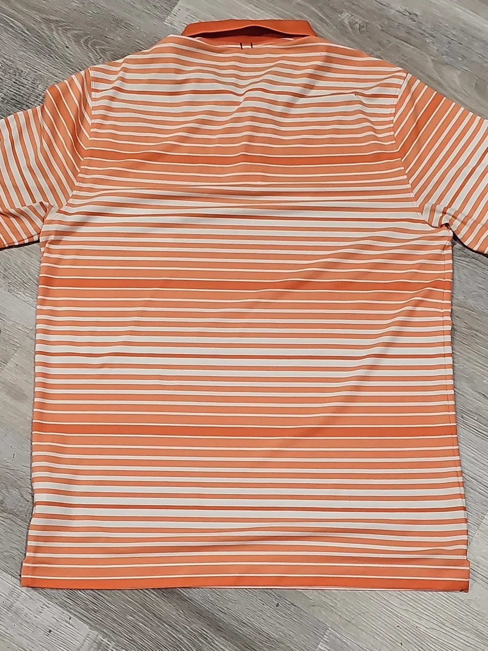 Nike Golf Orange and White Striped Men's Polo